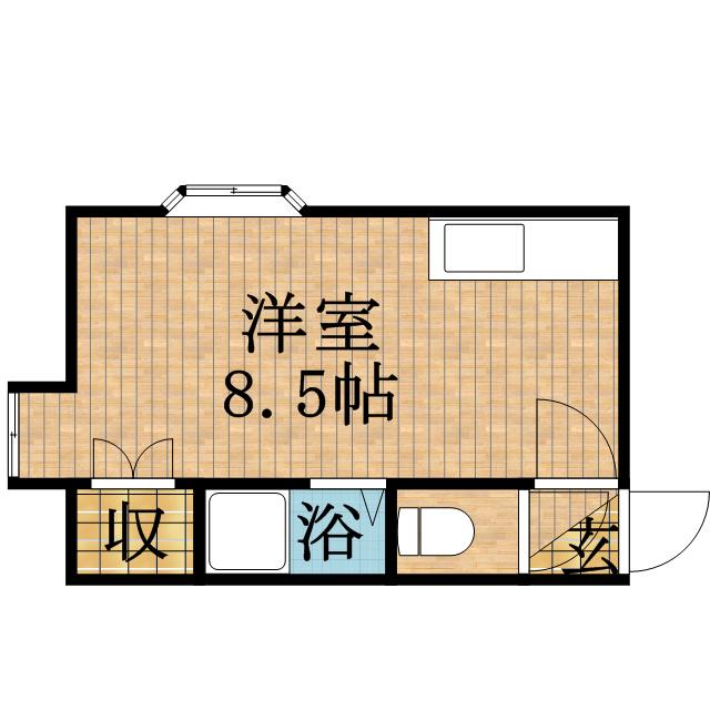 サンホームマンションNO.7(ワンルーム/3階)の間取り写真