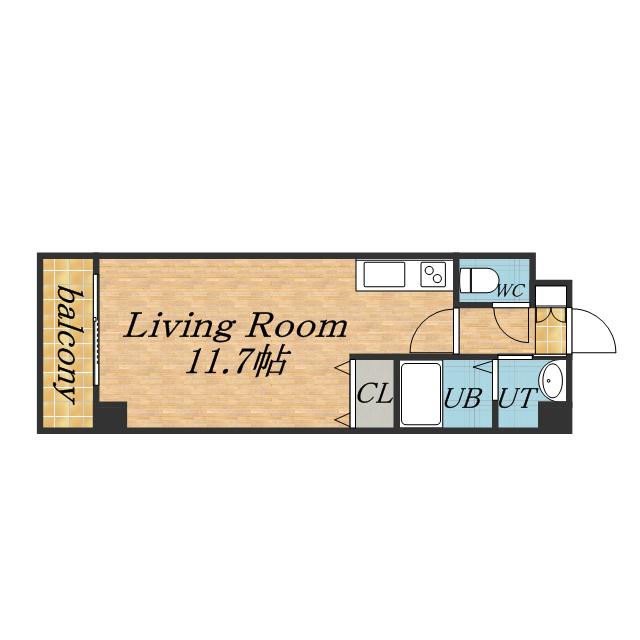 ティアラ本郷(1K/2階)の間取り写真