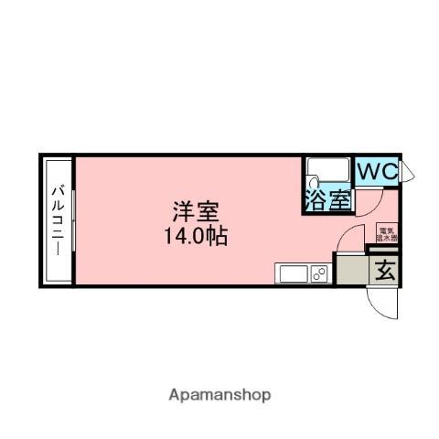 FKマンション(ワンルーム/3階)の間取り写真
