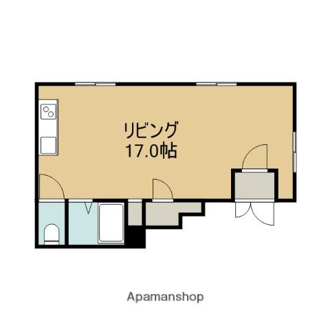 中西ビル(ワンルーム/2階)の間取り写真