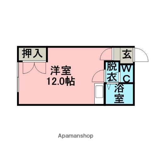 シャンティ中村(ワンルーム/1階)の間取り写真