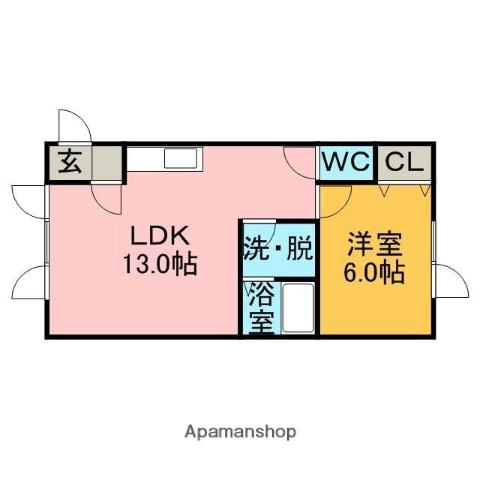 コーポ大樹(1LDK/1階)の間取り写真