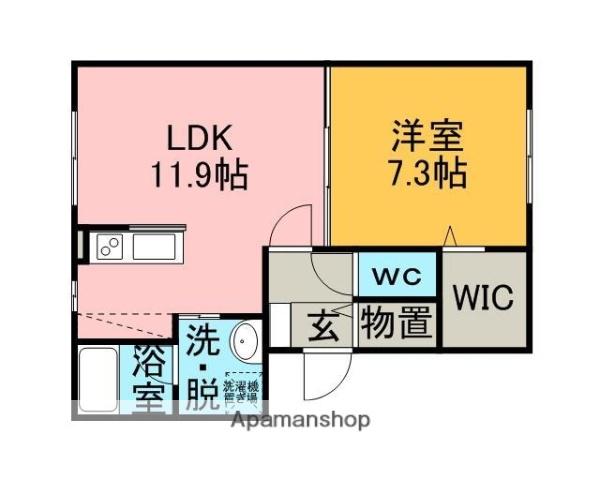 ハイツテレメイト(1LDK/2階)の間取り写真