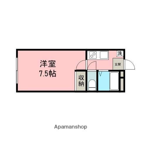 早川ハイツ(1K/2階)の間取り写真