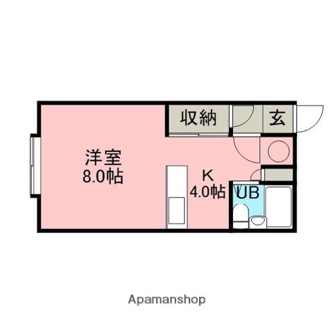 カントリーハイツ(1K/1階)の間取り写真