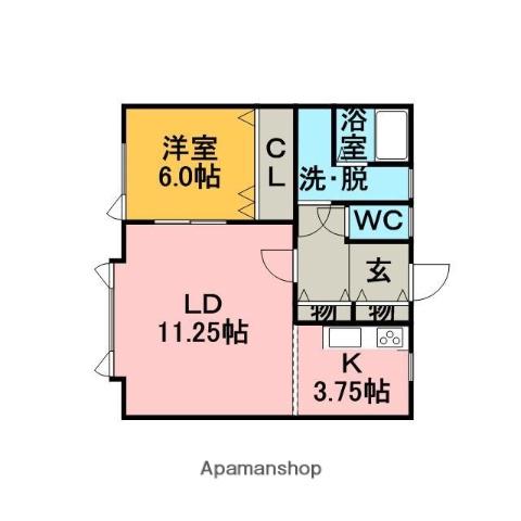 セジュール壱番館(1LDK/1階)の間取り写真