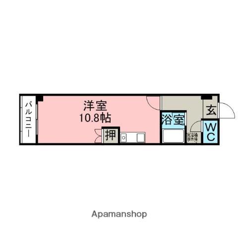 プラザユーホーム(ワンルーム/5階)の間取り写真