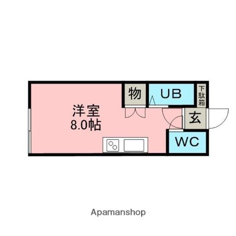 Sコーポ(ワンルーム/1階)の間取り写真