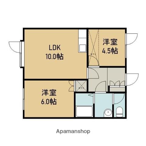 協和アパート(2LDK/2階)の間取り写真