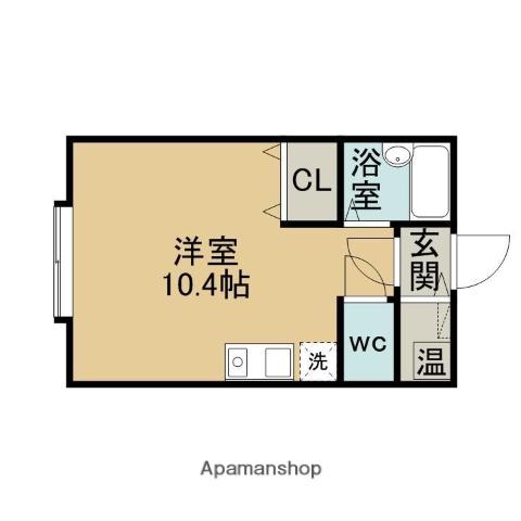 ドゥーエ・ドルチェ(ワンルーム/2階)の間取り写真