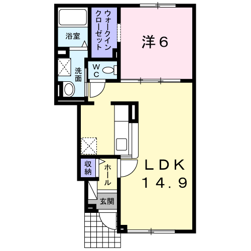 ダズハオスS.K(1LDK/1階)の間取り写真