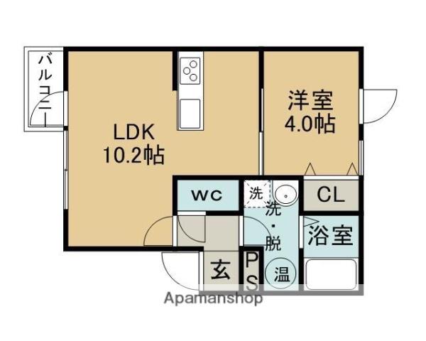 フォレスト(1LDK/2階)の間取り写真