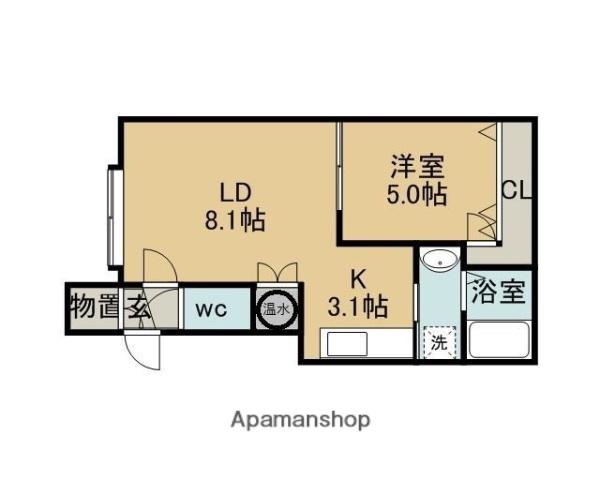 アルジェント(1LDK/2階)の間取り写真