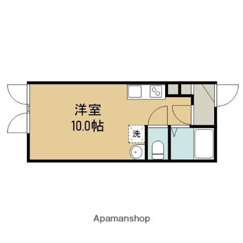 室蘭本線 鷲別駅 徒歩33分 2階建 築35年(ワンルーム/2階)の間取り写真