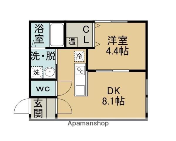 レオーネ・コリーナ(1DK/1階)の間取り写真