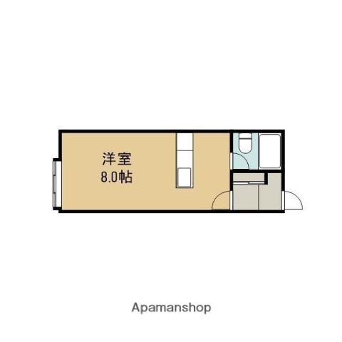 クリスタルハイツ(ワンルーム/2階)の間取り写真