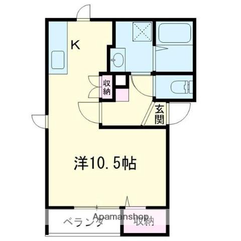 FAVORITO Ⅱ(ワンルーム/3階)の間取り写真