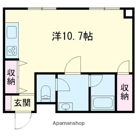 室蘭ナラサキビル(ワンルーム/3階)の間取り写真