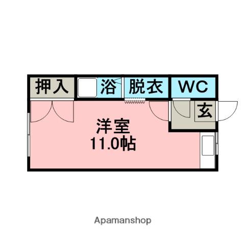 ハイツあずみ(ワンルーム/1階)の間取り写真