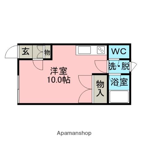 ドリームハイツ(ワンルーム/2階)の間取り写真