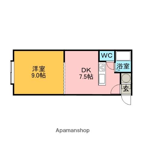 パークアベニューⅡ(1DK/2階)の間取り写真