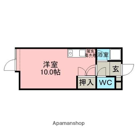 ハイツ桂(ワンルーム/1階)の間取り写真
