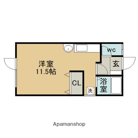 大昭グリーンヒル6(ワンルーム/1階)の間取り写真