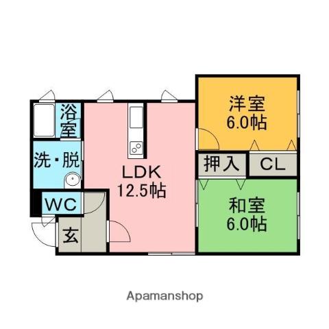 ハイツサンクライム(2LDK/1階)の間取り写真