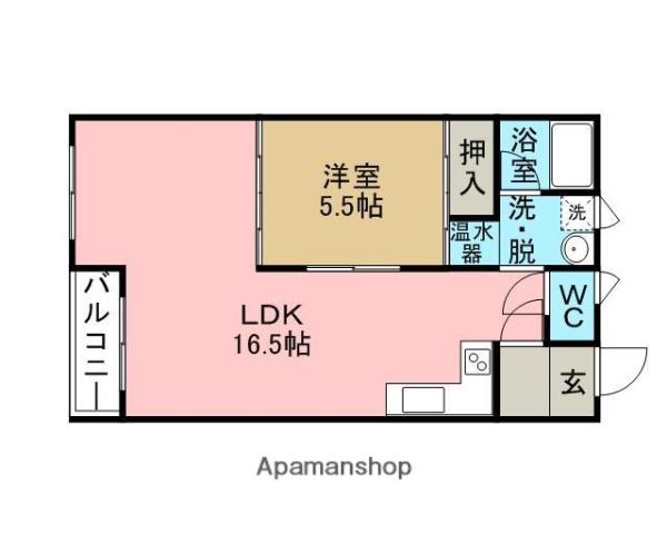 NKマンション(1LDK/2階)の間取り写真