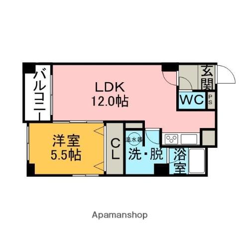 HIRANOAPARTMENTⅡ(1LDK/3階)の間取り写真