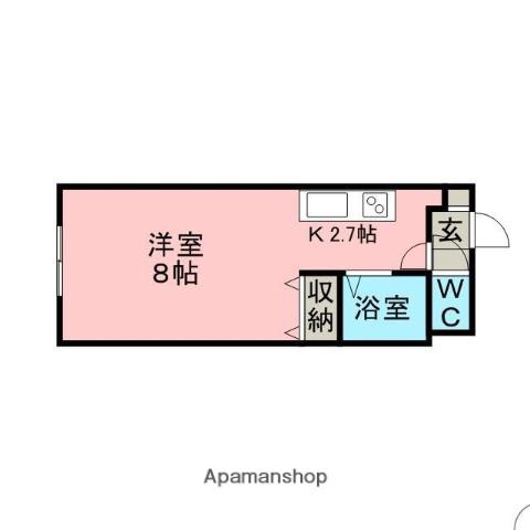 プラザマンション水元(1K/2階)の間取り写真