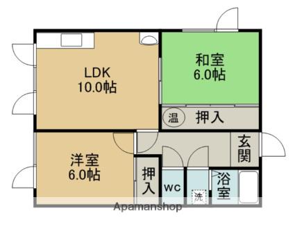 青葉ハイツ(2LDK/2階)の間取り写真