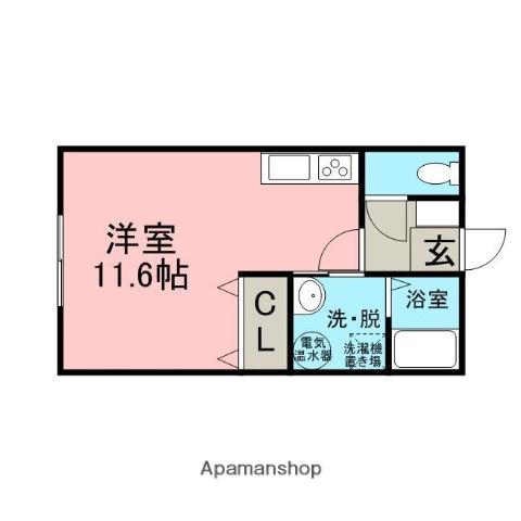 ダンデライオン(ワンルーム/1階)の間取り写真