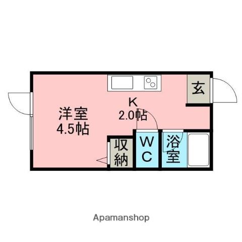 MAPLE(1K/2階)の間取り写真