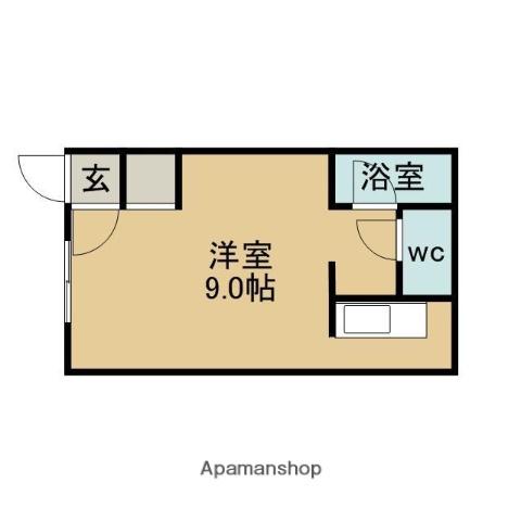 パークハイツ(ワンルーム/1階)の間取り写真