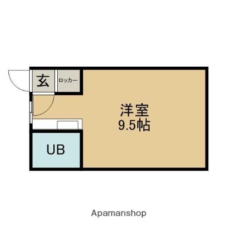 パークハイツ(ワンルーム/2階)の間取り写真