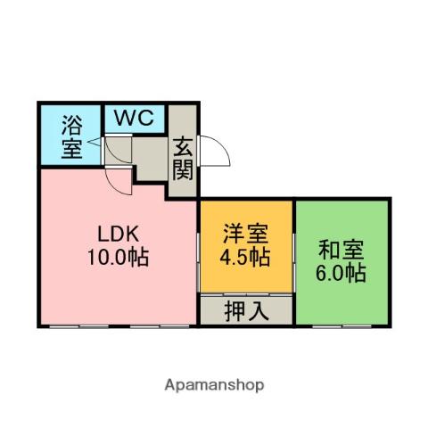西澤マンション(2LDK/3階)の間取り写真