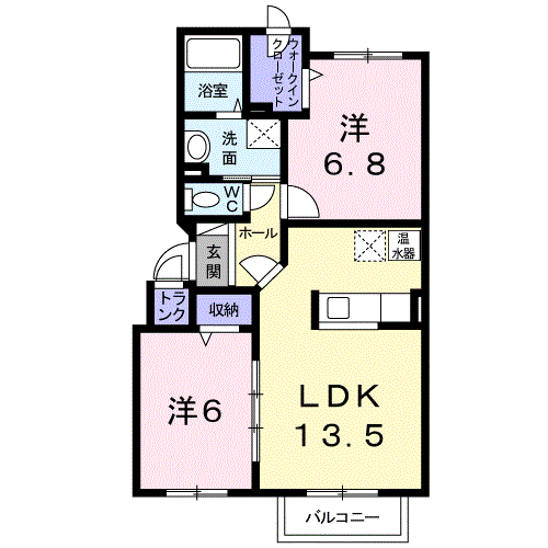 チセコロカムイ(2LDK/4階)の間取り写真