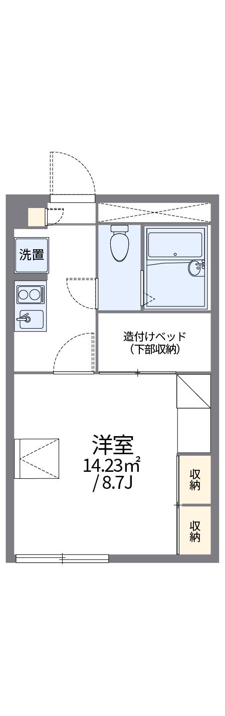 レオパレスアルト中島(1K/1階)の間取り写真