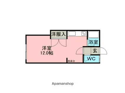 大昭グリンヒル3(ワンルーム/1階)の間取り写真