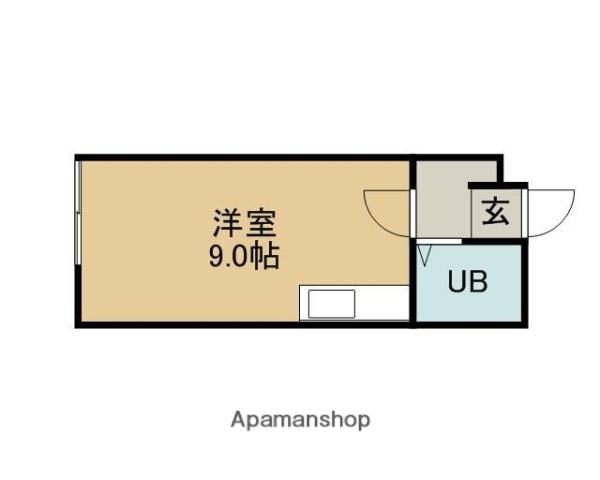 ハイツラポートD(ワンルーム/1階)の間取り写真