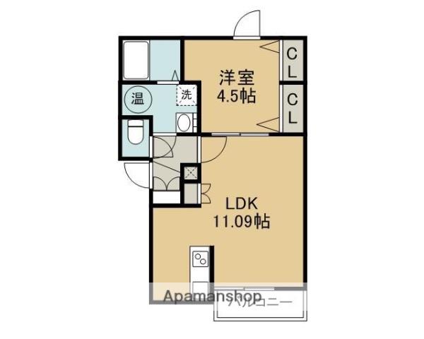 DOLCEVITA A(1LDK/2階)の間取り写真