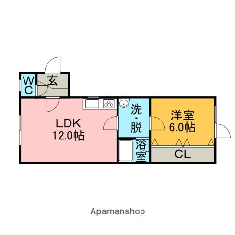 セジュール五番館(1LDK/1階)の間取り写真