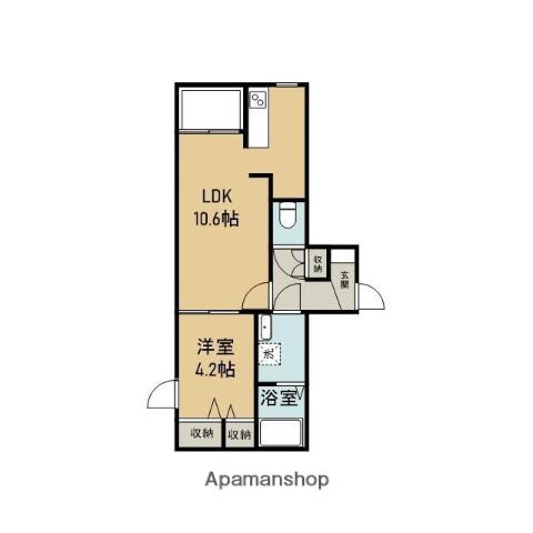 GREEN LEAVES SAIWAIⅡ(1LDK/3階)の間取り写真