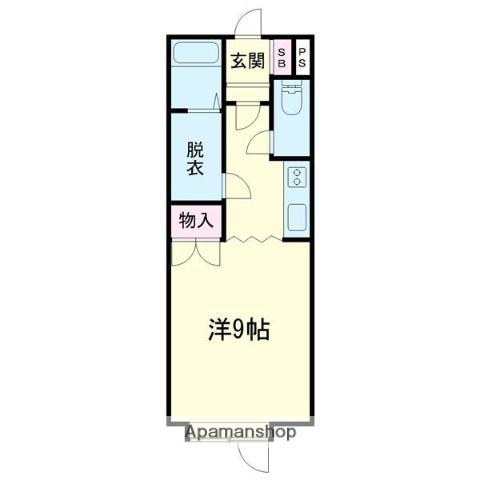 ビクトリーハイツ(ワンルーム/2階)の間取り写真