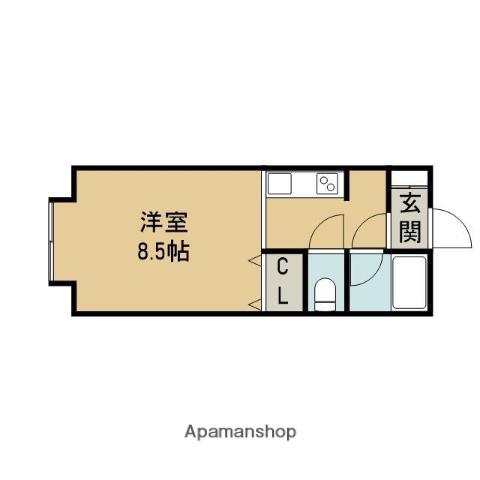 ハイツはっぴぃろーど(1K/2階)の間取り写真