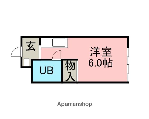 ハイツ高橋(ワンルーム/1階)の間取り写真