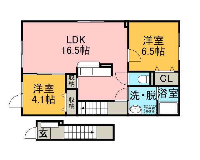 ル・メゾン(2LDK/2階)の間取り写真