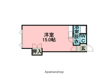 ロジメント純(ワンルーム/1階)の間取り写真