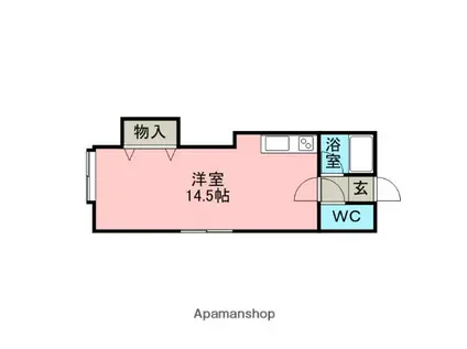 母恋グランドハイツ(ワンルーム/3階)の間取り写真